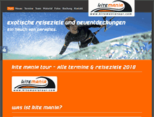 Tablet Screenshot of kitemaniatour.com